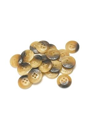 Land’s End Replacement buttons Round Two-Tone Tan & Brown 11/16” Lot of 20